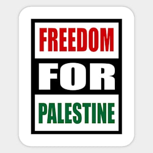 Freedom for Palestine Sticker